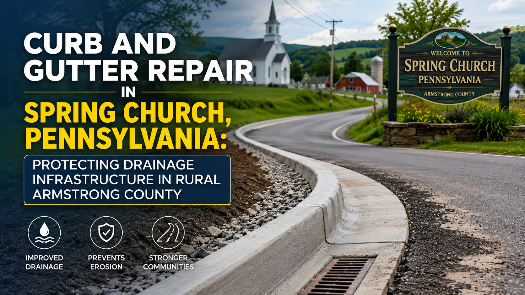 Curb and Gutter Repair in Spring Church, Pennsylvania: Protecting Drainage Infrastructure in Rural Armstrong County